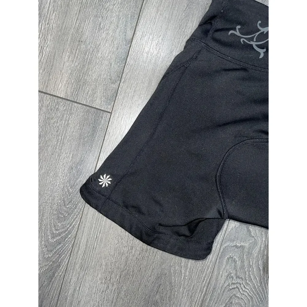 Athleta Womens Compression Cycling Running Shorts Detail X-Small Black A005974